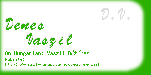 denes vaszil business card